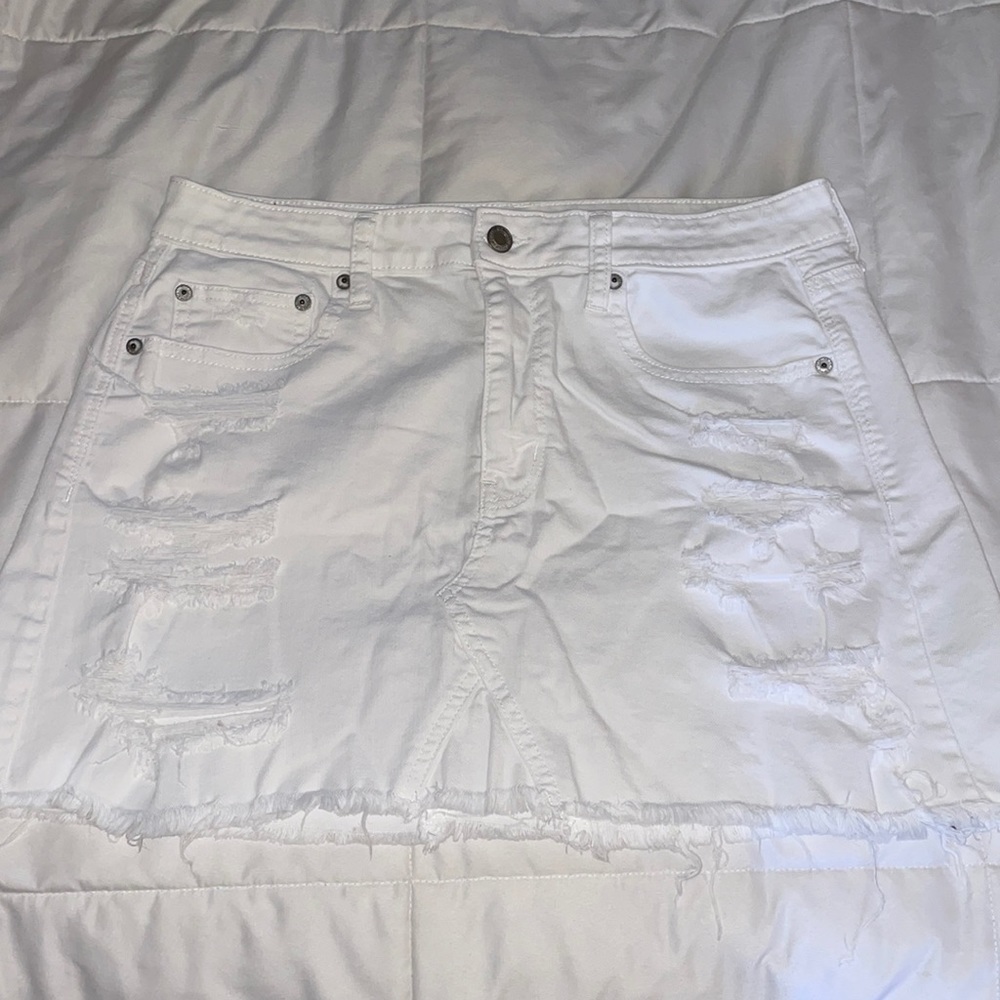 American Eagle Ripped Jean Skirt